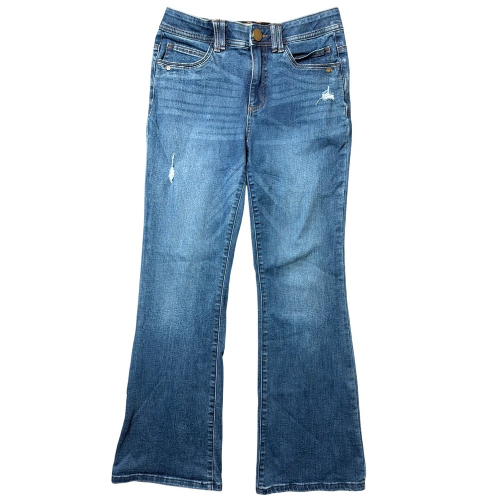 Democracy Jeans Womens 6 B2497KECCXX Blue Distressed Ab Technology Flare GOOD